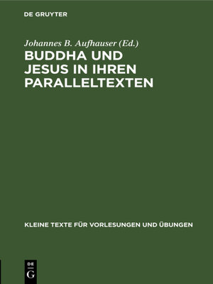 cover image of Buddha und Jesus in ihren Paralleltexten